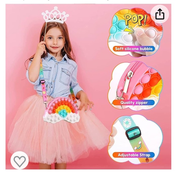 NWT Rainbow 🌈 fidget/pop it purse - Picture 2 of 8